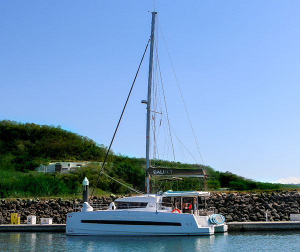 Luxury catamaran sailboat