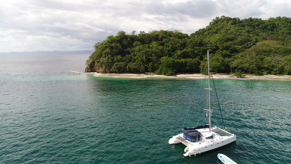 Private catamaran sailboat