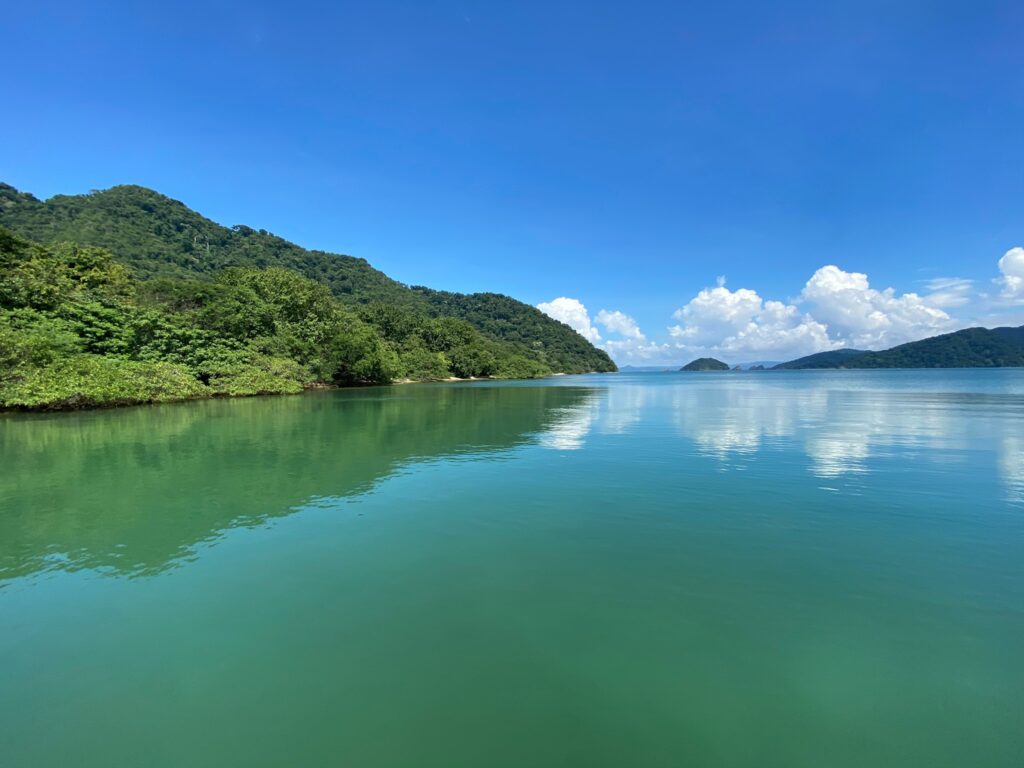The calm waters of Bahia Santa Elena