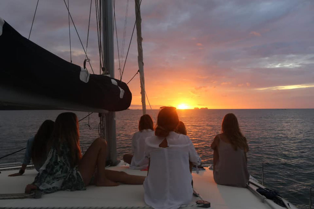 Sunset catamaran